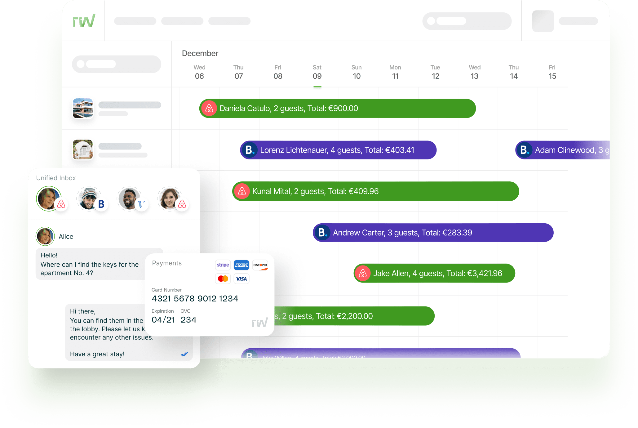 RentalWise Central Calendar