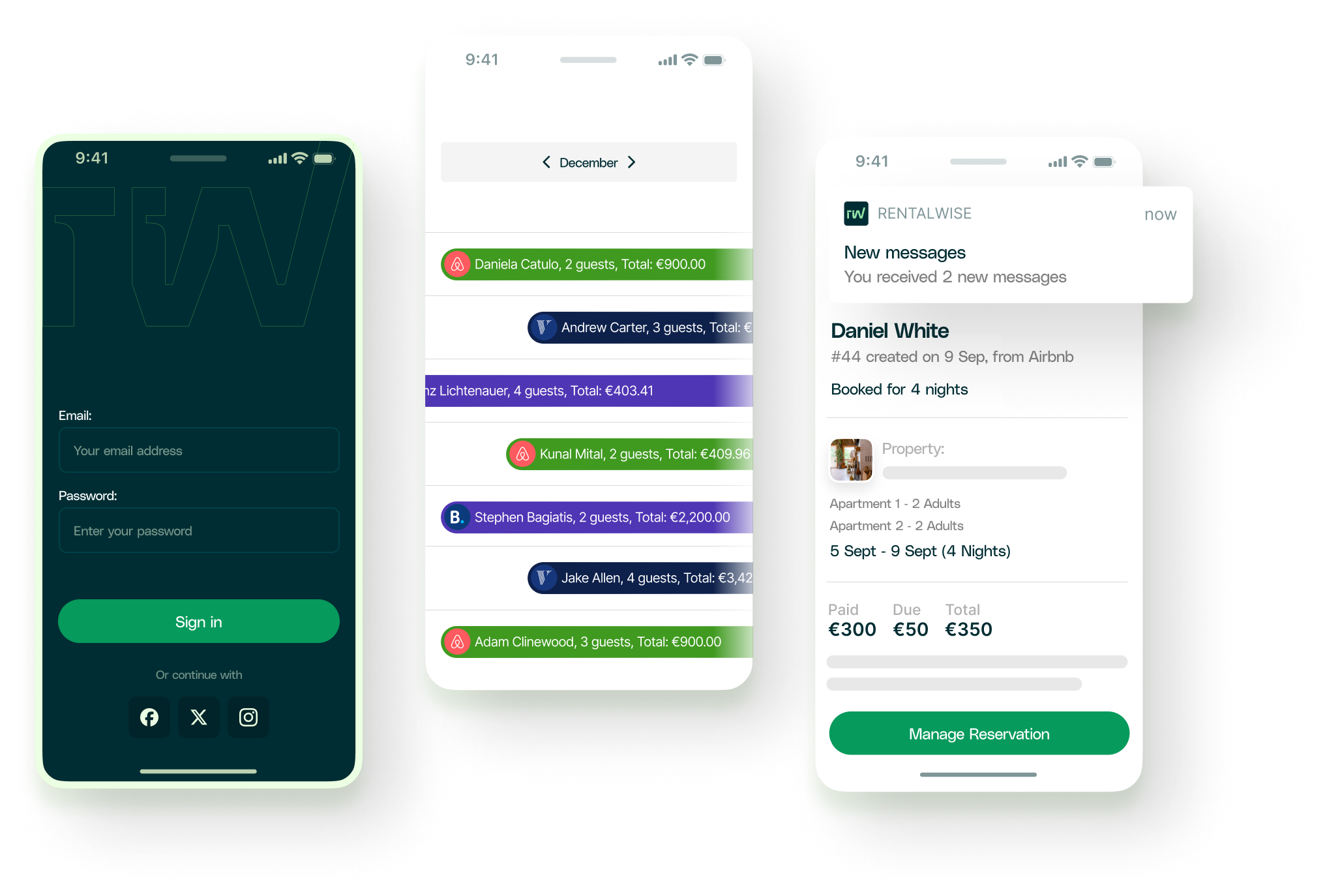 PMS Mobile App - Guesty vs RentalWise RentalWise PMS Mobile App