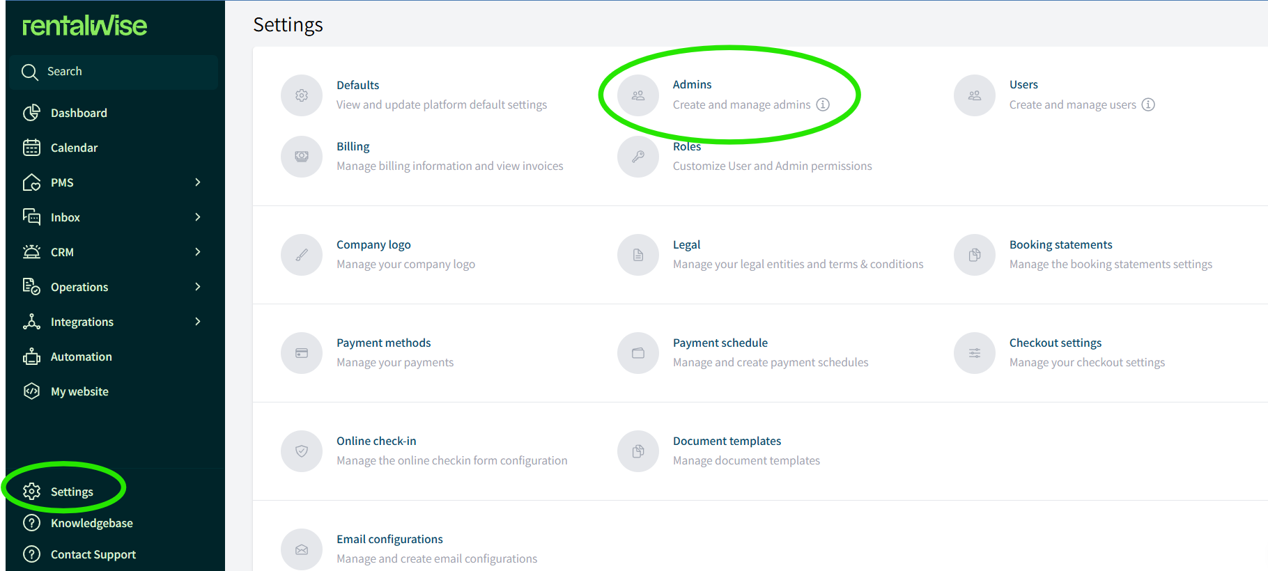 Creating Admins from Settings Creating Admins from Settings