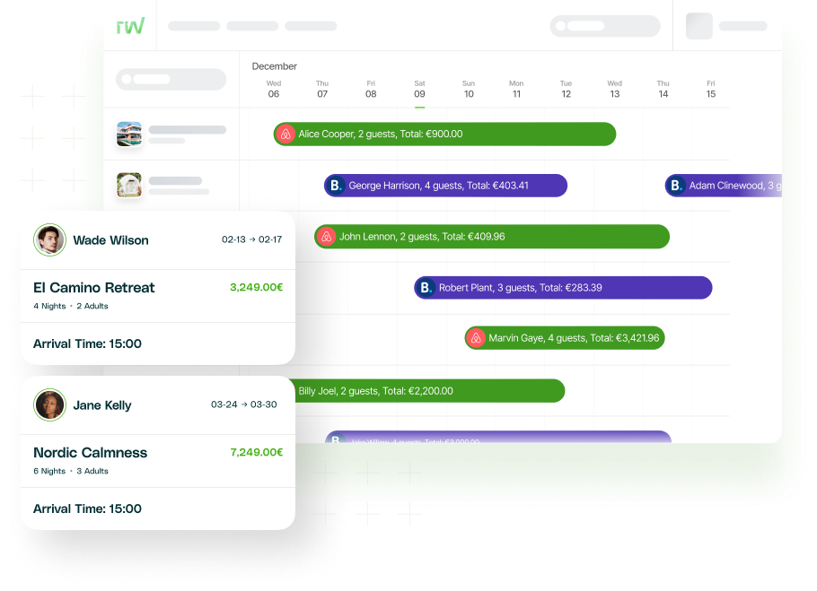 RentalWise Bookings Calendar RentalWise Bookings Calendar